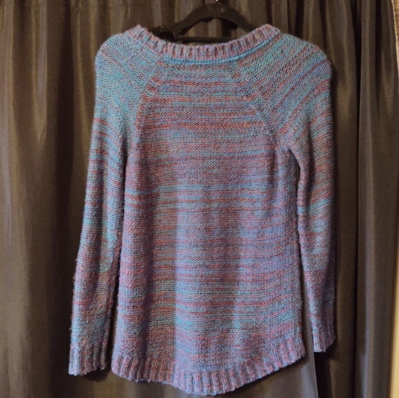 Roxy Knit Pullover Marble Blue Purple Green Small - Picture 5 of 9